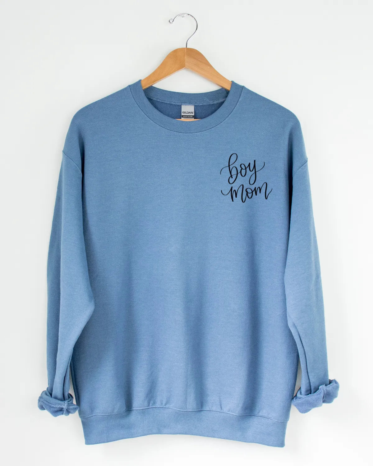 Boy Mom Embroidered Sweatshirt sold by Detailed Threads Boutique product image thumbnail 2