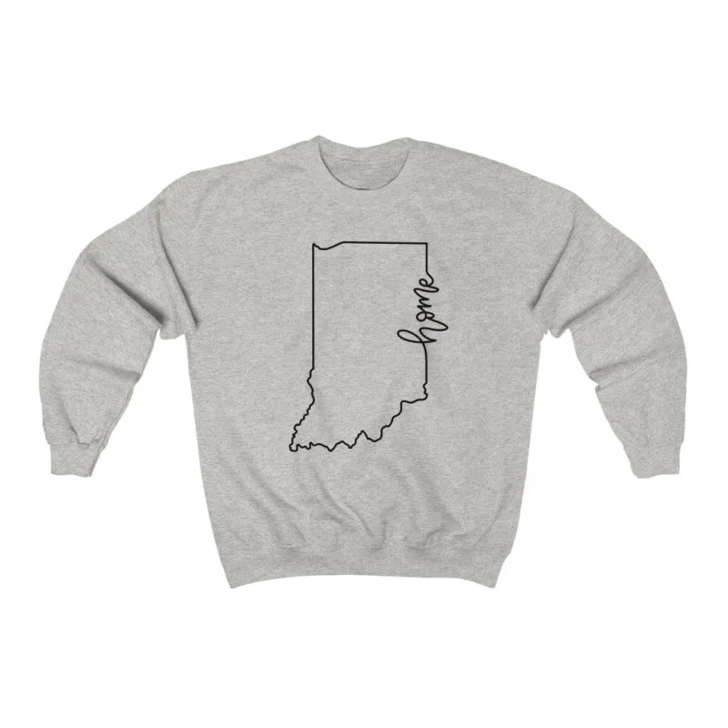 Indiana Home Crewneck Sweatshirt sold by Detailed Threads Boutique