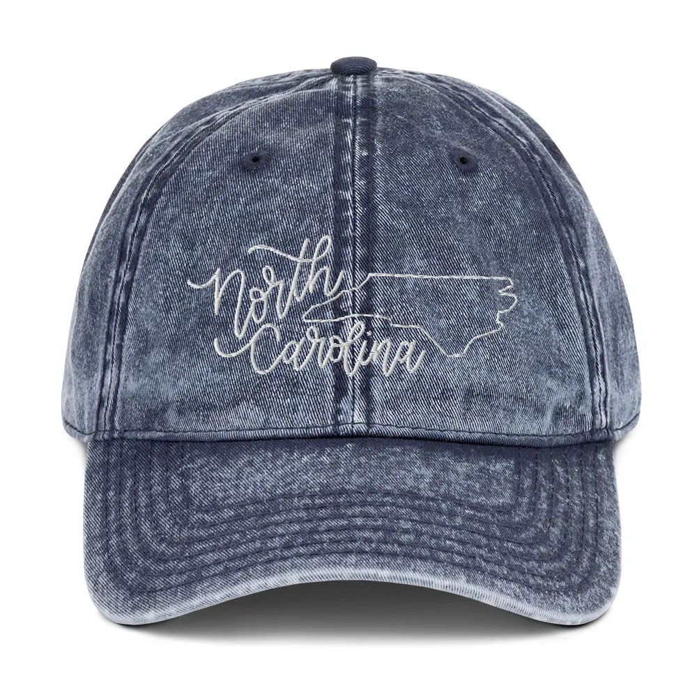 North Carolina Denim Cap sold by Detailed Threads Boutique product image thumbnail 2