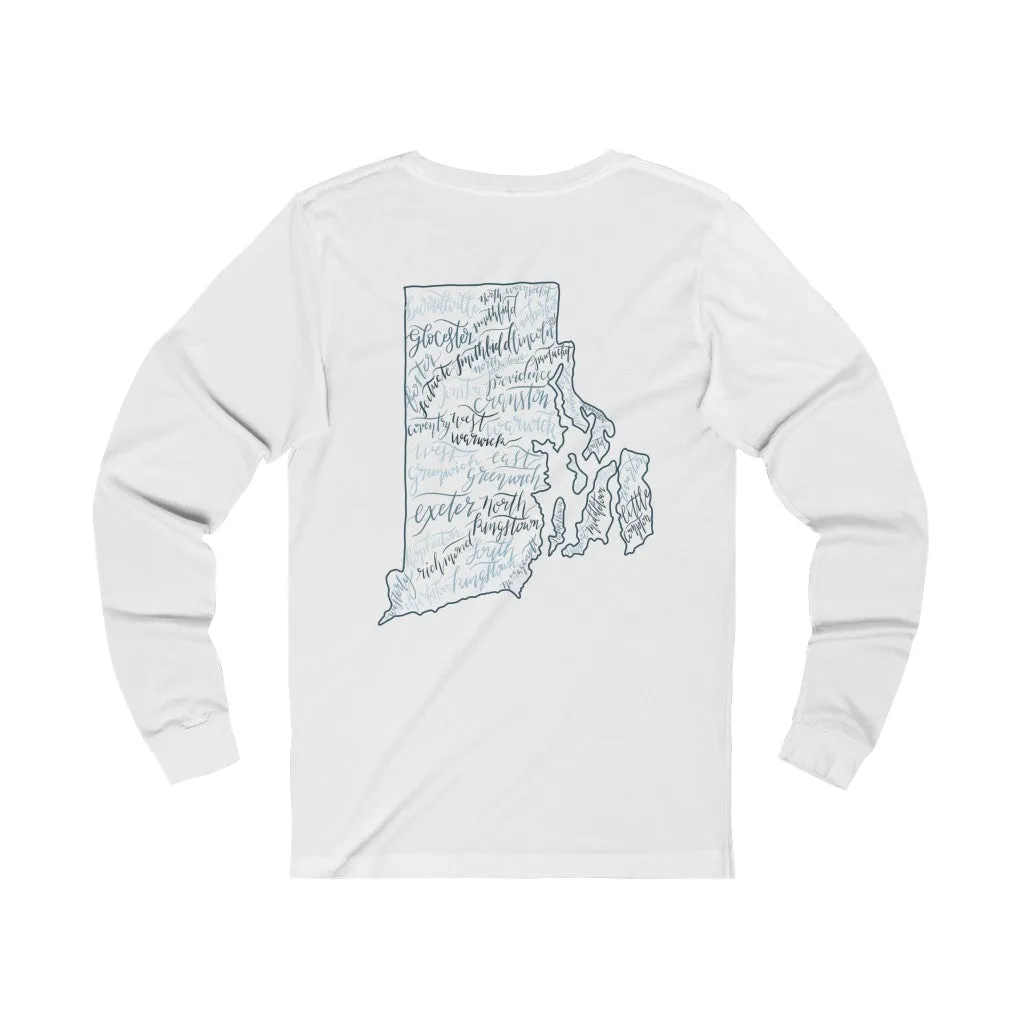 RI Map Long Sleeve Tee sold by Detailed Threads Boutique product image thumbnail 2