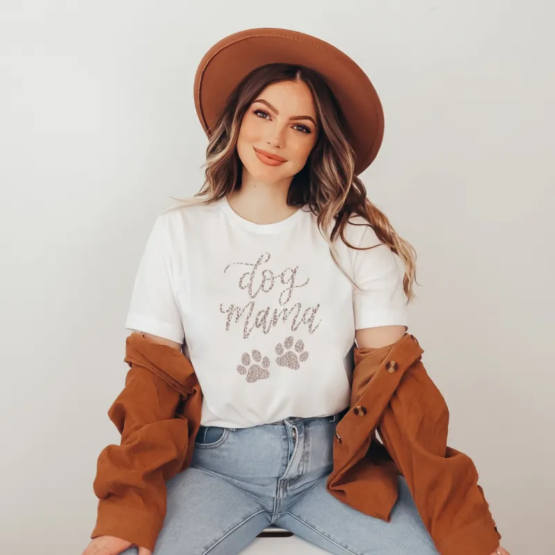 Leopard Dog Mama Tee sold by Detailed Threads Boutique