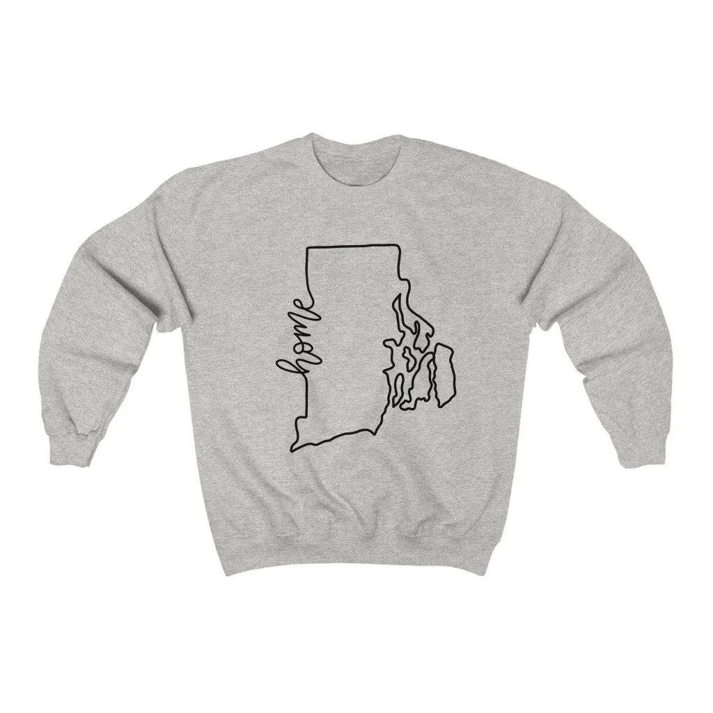 Rhode Island Home Crewneck Sweatshirt sold by Detailed Threads Boutique product image thumbnail 2