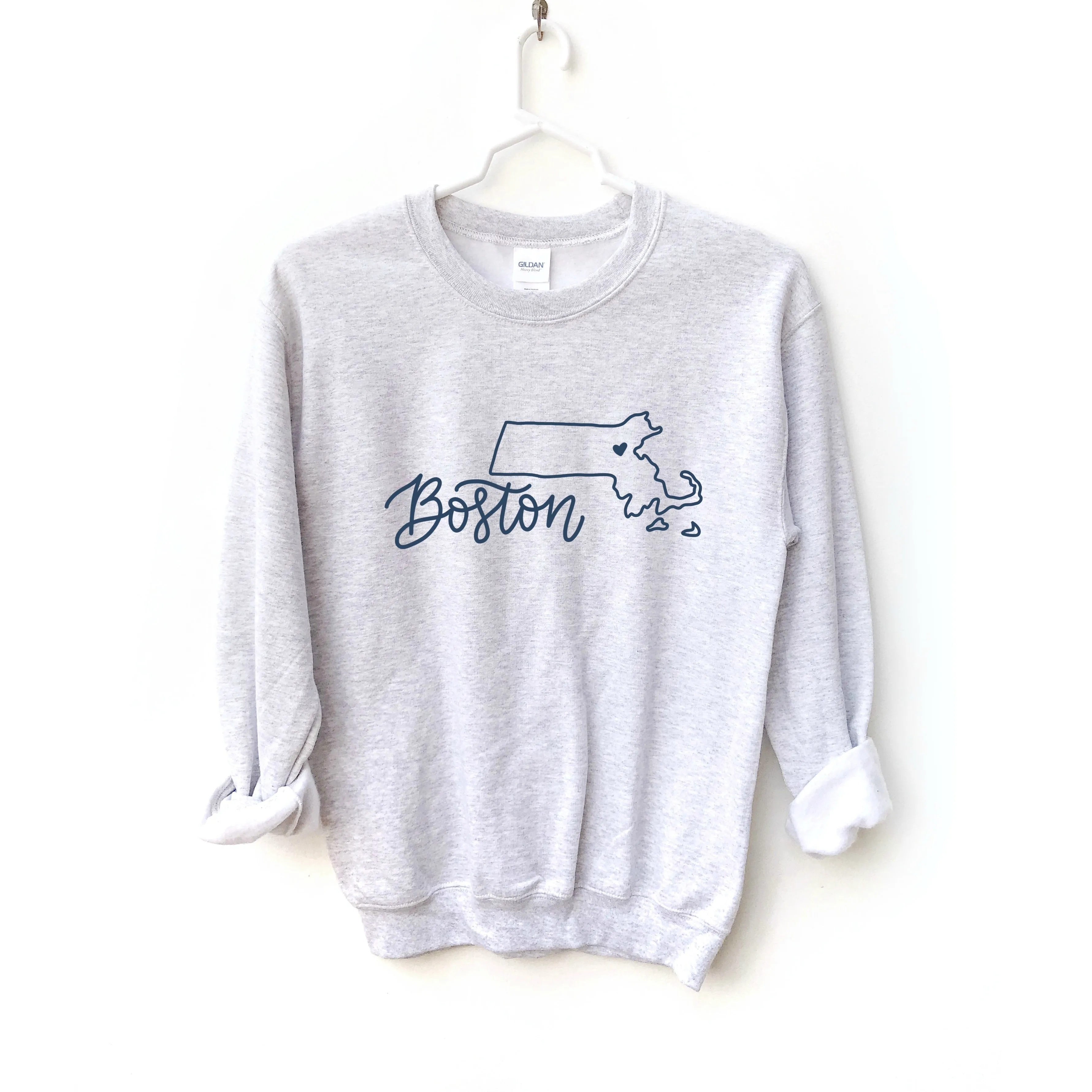 Boston Heart Crewneck Sweatshirt sold by Detailed Threads Boutique