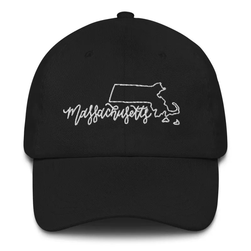 Massachusetts Embroidered Hat sold by Detailed Threads Boutique