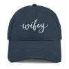 Distressed Embroidered Wifey Hat sold by Detailed Threads Boutique