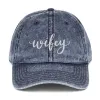 Wifey Embroidered Denim Twill Hat sold by Detailed Threads Boutique