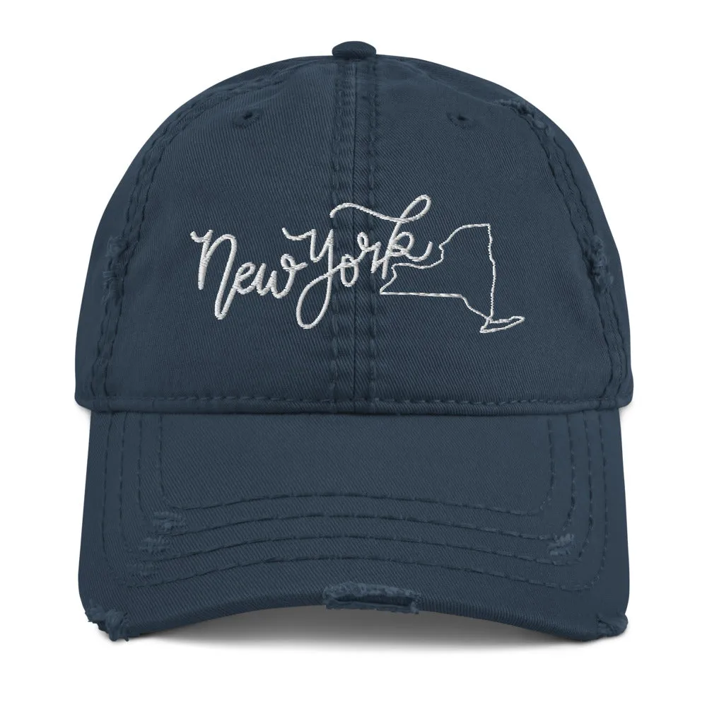 New York Distressed Hat sold by Detailed Threads Boutique product image thumbnail 2