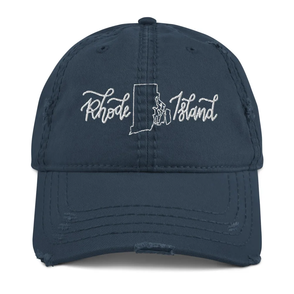 Rhode Island Distressed Hat sold by Detailed Threads Boutique product image thumbnail 2