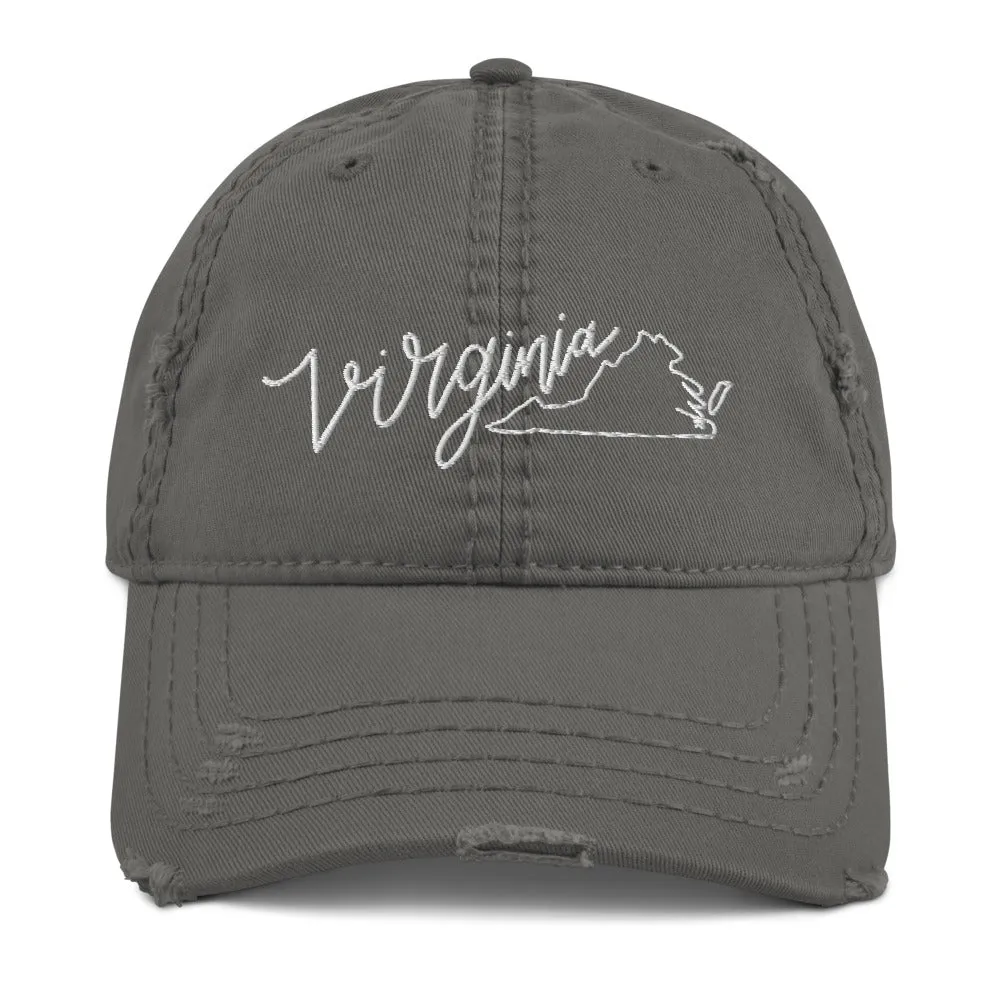 Virginia Distressed Hat sold by Detailed Threads Boutique