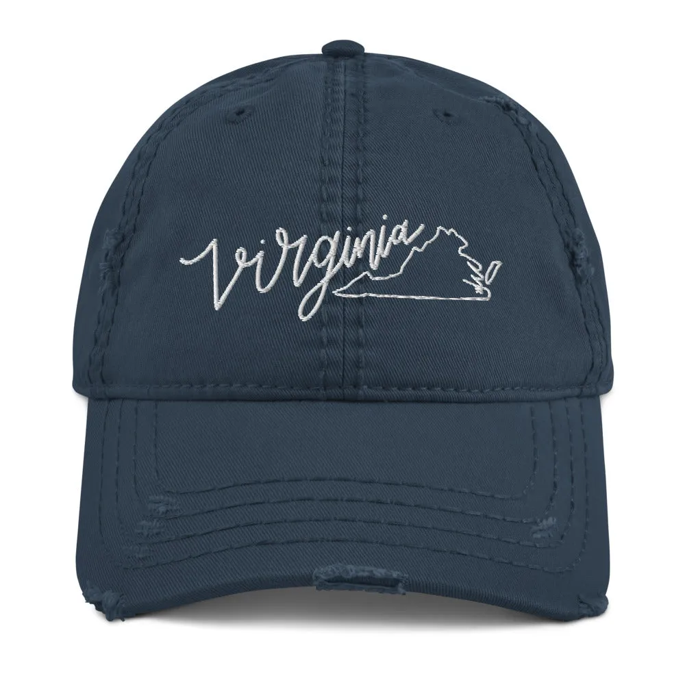 Virginia Distressed Hat sold by Detailed Threads Boutique product image thumbnail 2