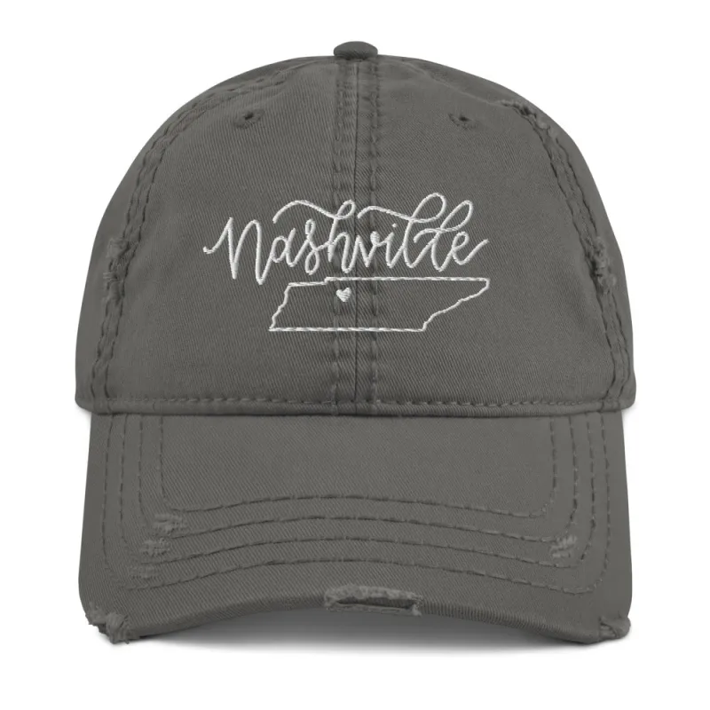 Nashville Distressed Hat sold by Detailed Threads Boutique