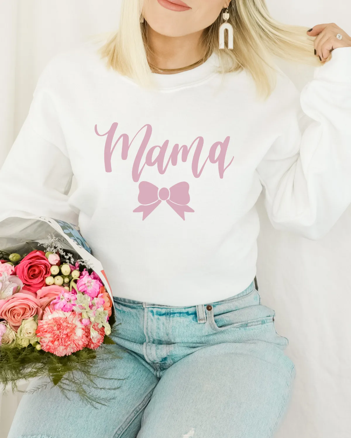Mama Bow Sweatshirt sold by Detailed Threads Boutique
