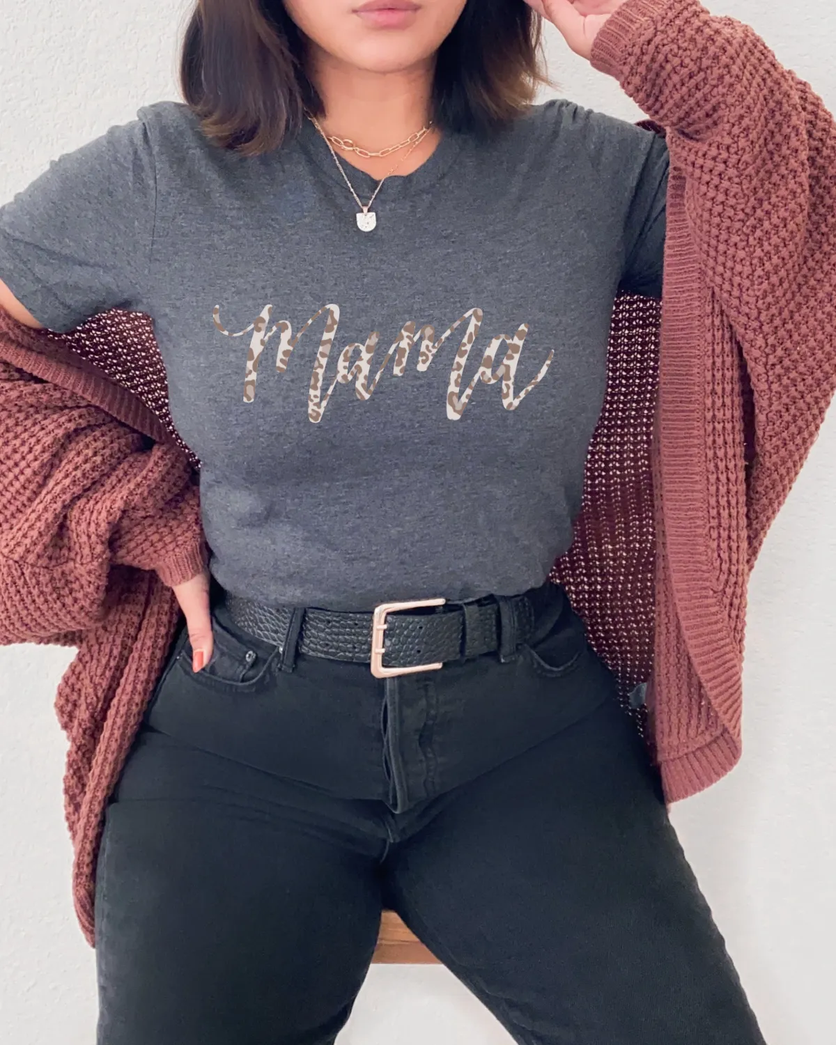 Mama Leopard Tee sold by Detailed Threads Boutique product image thumbnail 2