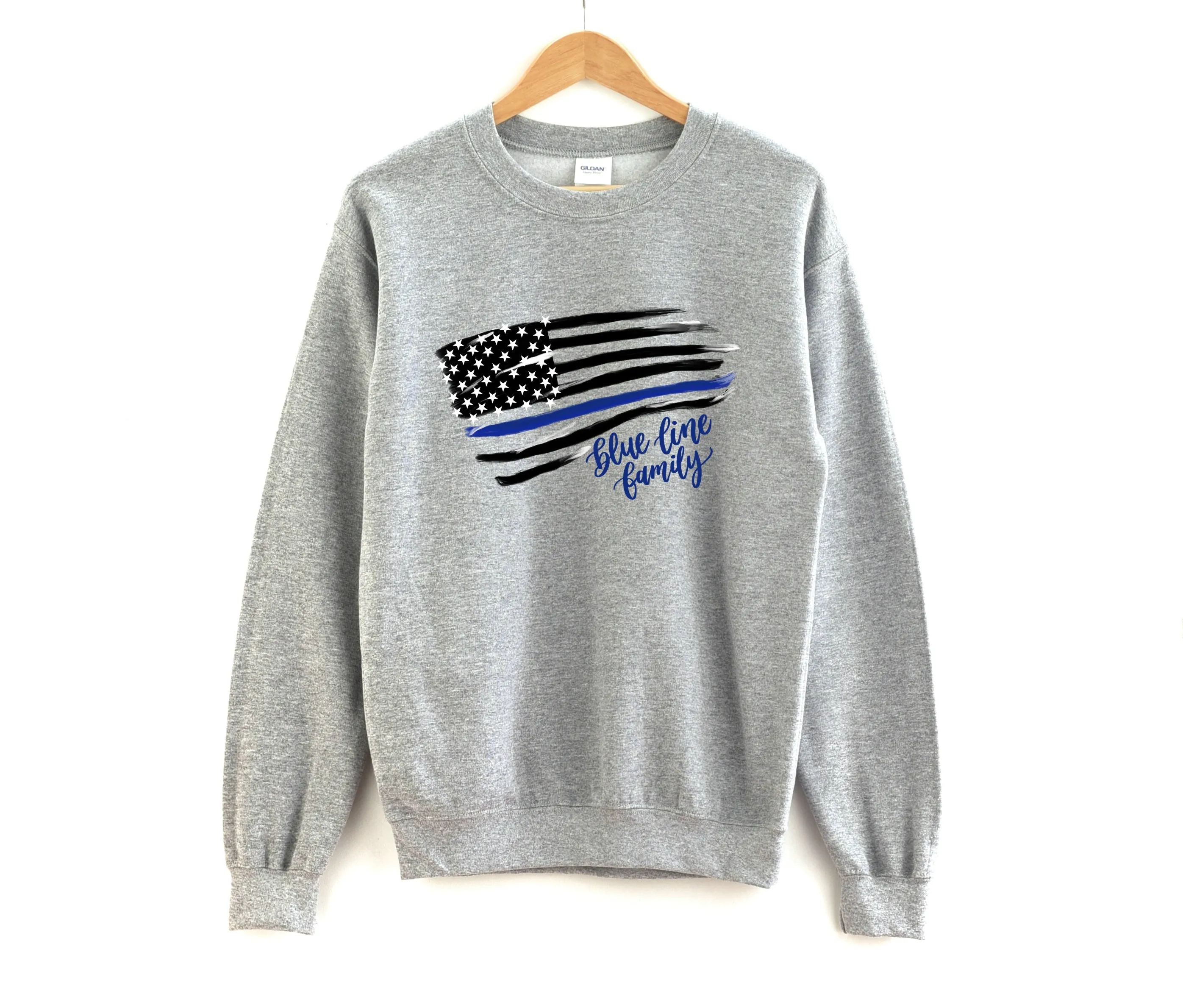 Back The Blue Sweatshirt sold by Detailed Threads Boutique