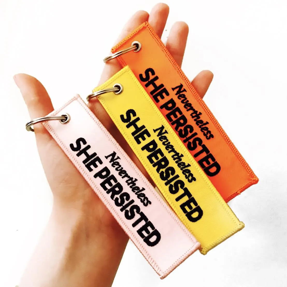 Nevertheless She Persisted Keychain - Yellow sold by Em John