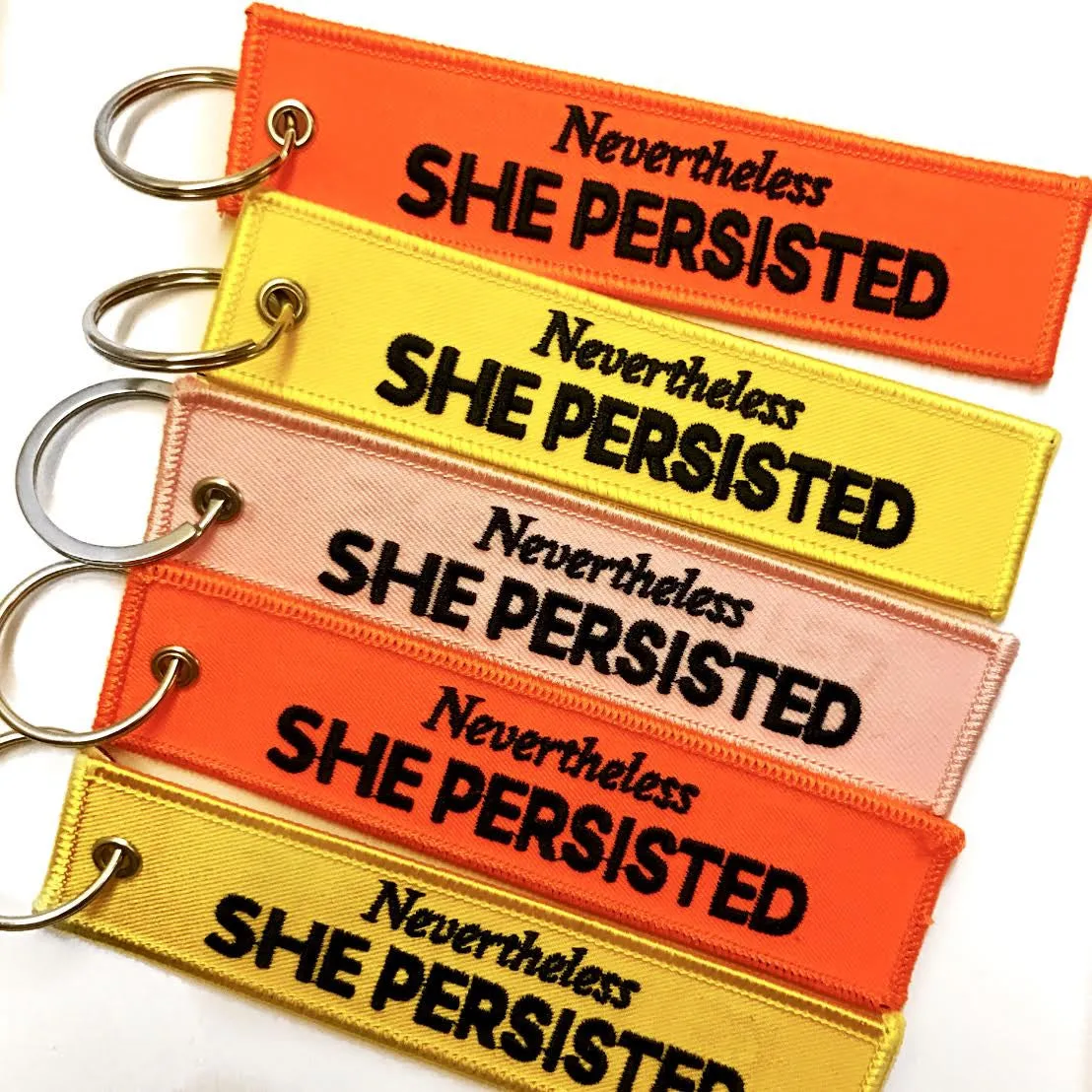 Nevertheless She Persisted Keychain - Yellow sold by Em John product image thumbnail 2