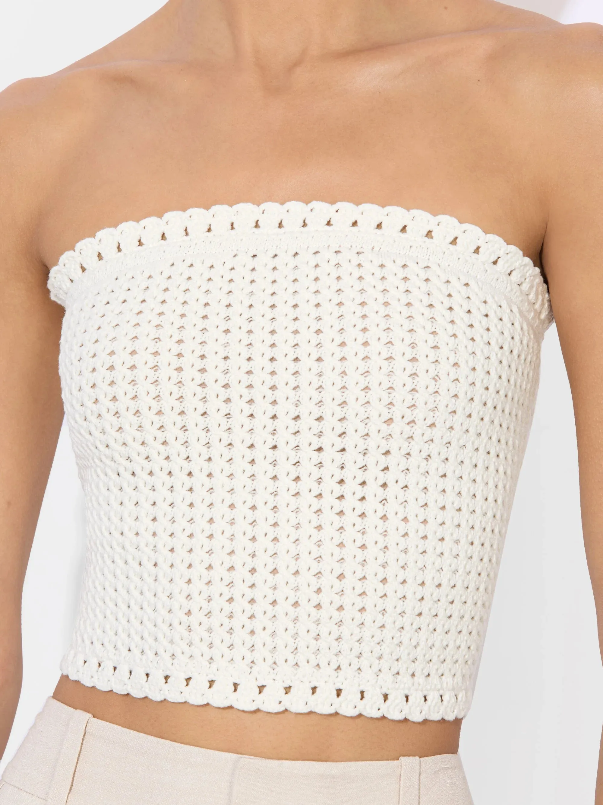Alice + Olivia - Alison Tube Top - Soft White sold by Jessie Boutique product image thumbnail 2
