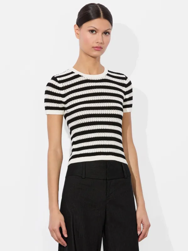 Alice + Olivia - Ciara Pullover - Soft White/True Blue sold by Jessie Boutique