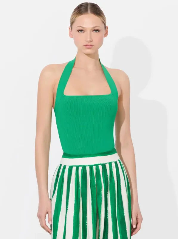 Alice + Olivia - Celly Halter Tank - Light Emerald sold by Jessie Boutique