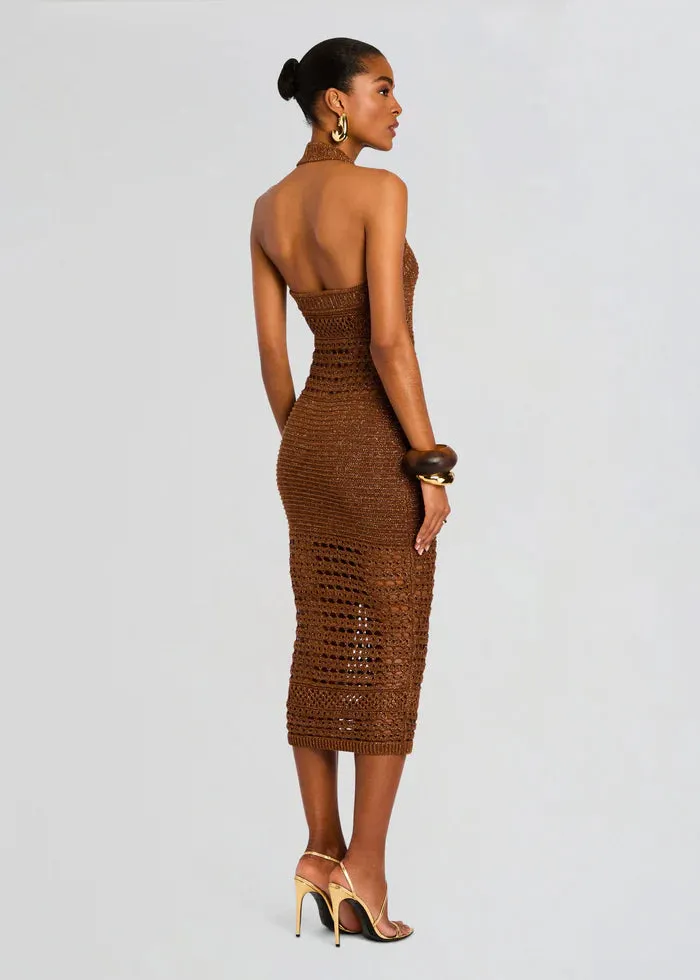 Retrofete - Jaycee Crochet Dress - Sepia/Bronze sold by Jessie Boutique product image thumbnail 3