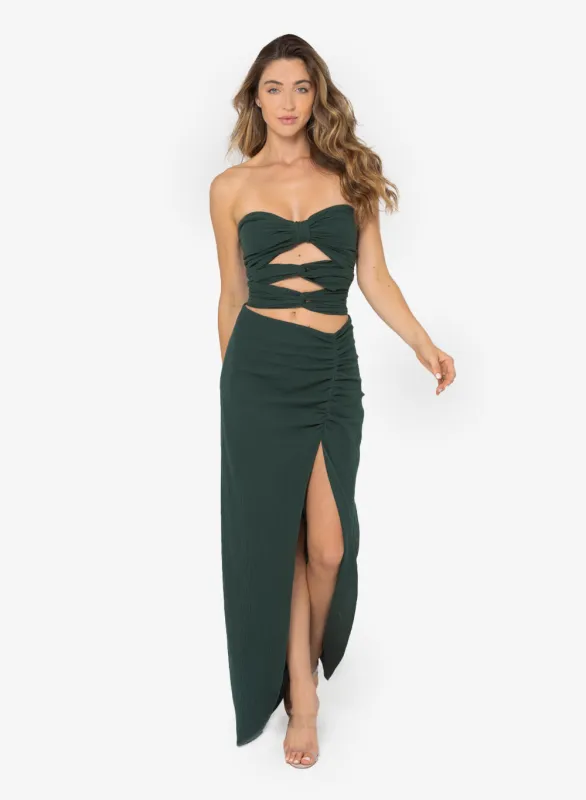 JBQ - Farah Skirt - Hunter Green sold by Jessie Boutique