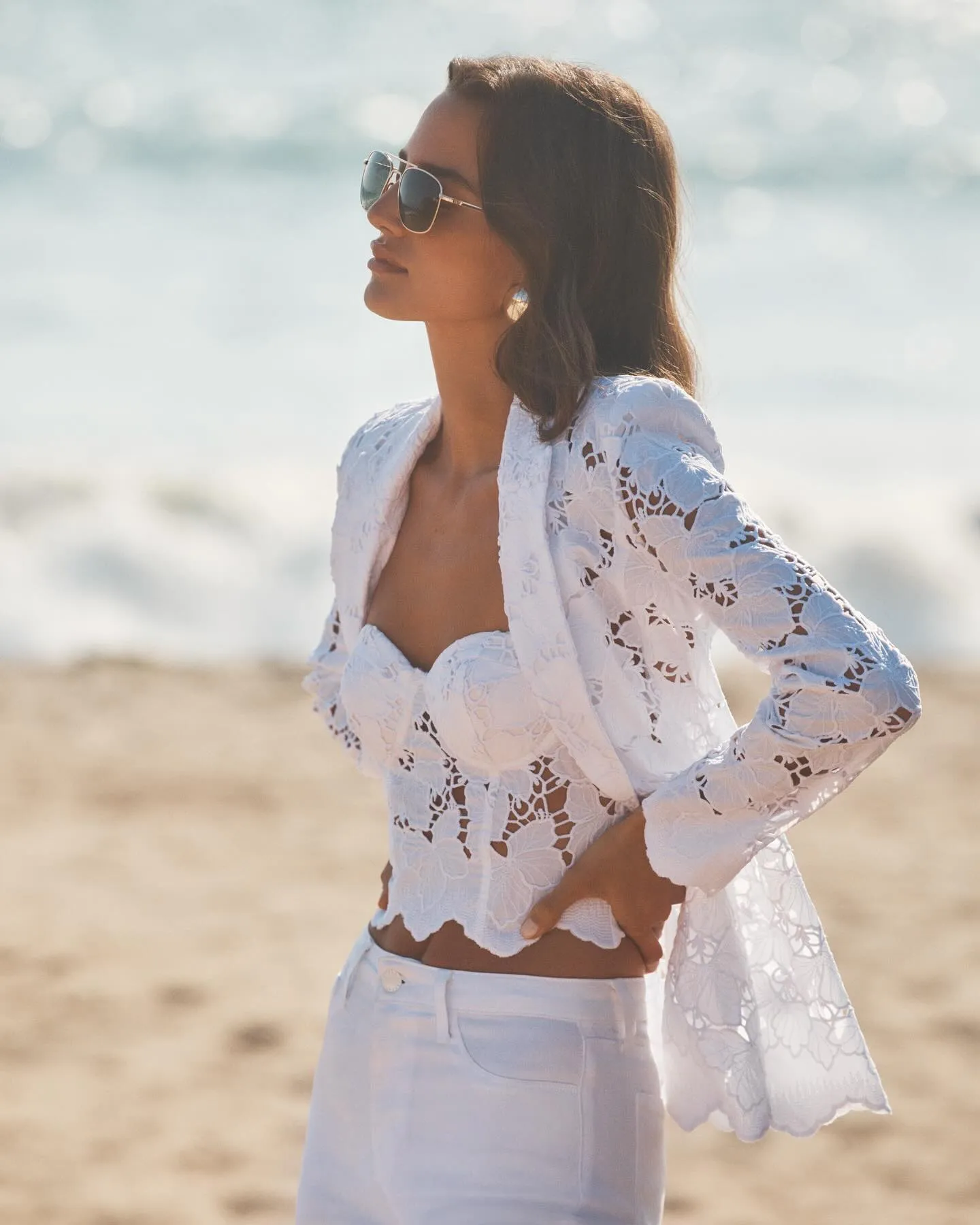 L’agence - Clementine Lace Blazer - White sold by Jessie Boutique product image thumbnail 5