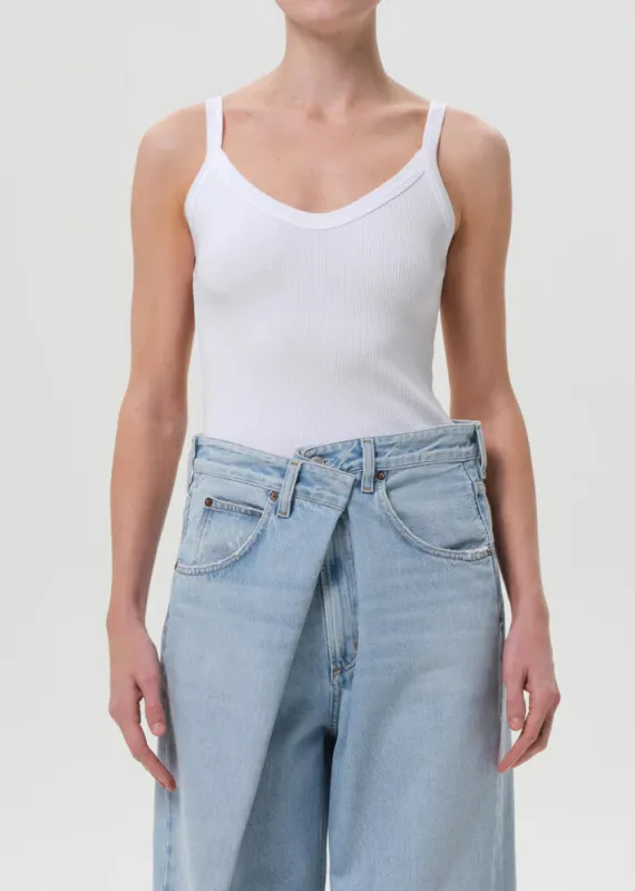 Agolde - Jordan Tank - White sold by Jessie Boutique