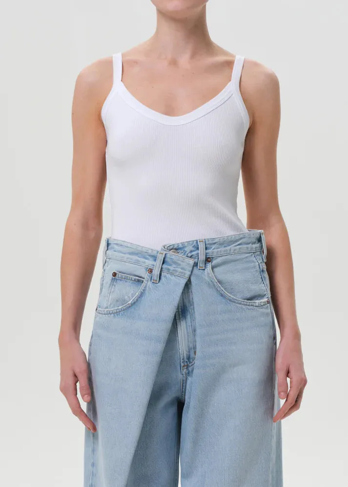 Agolde - Jordan Tank - White sold by Jessie Boutique