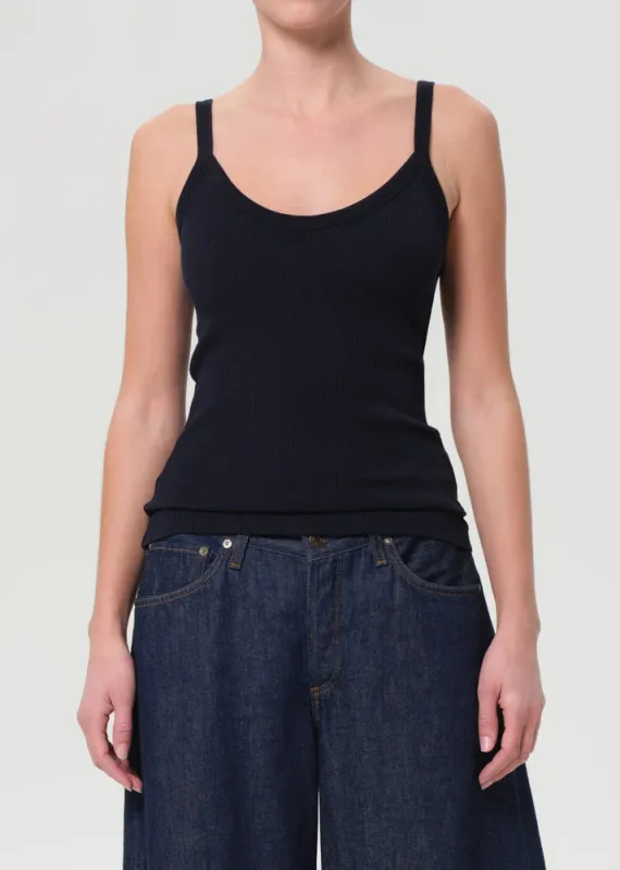 Agolde - Jordan Tank - Mirage (Dark Navy) sold by Jessie Boutique