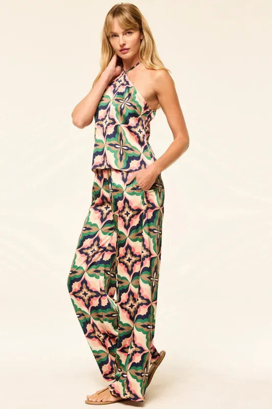 Misa - Reshama Pant - Mosaic Coral sold by Jessie Boutique