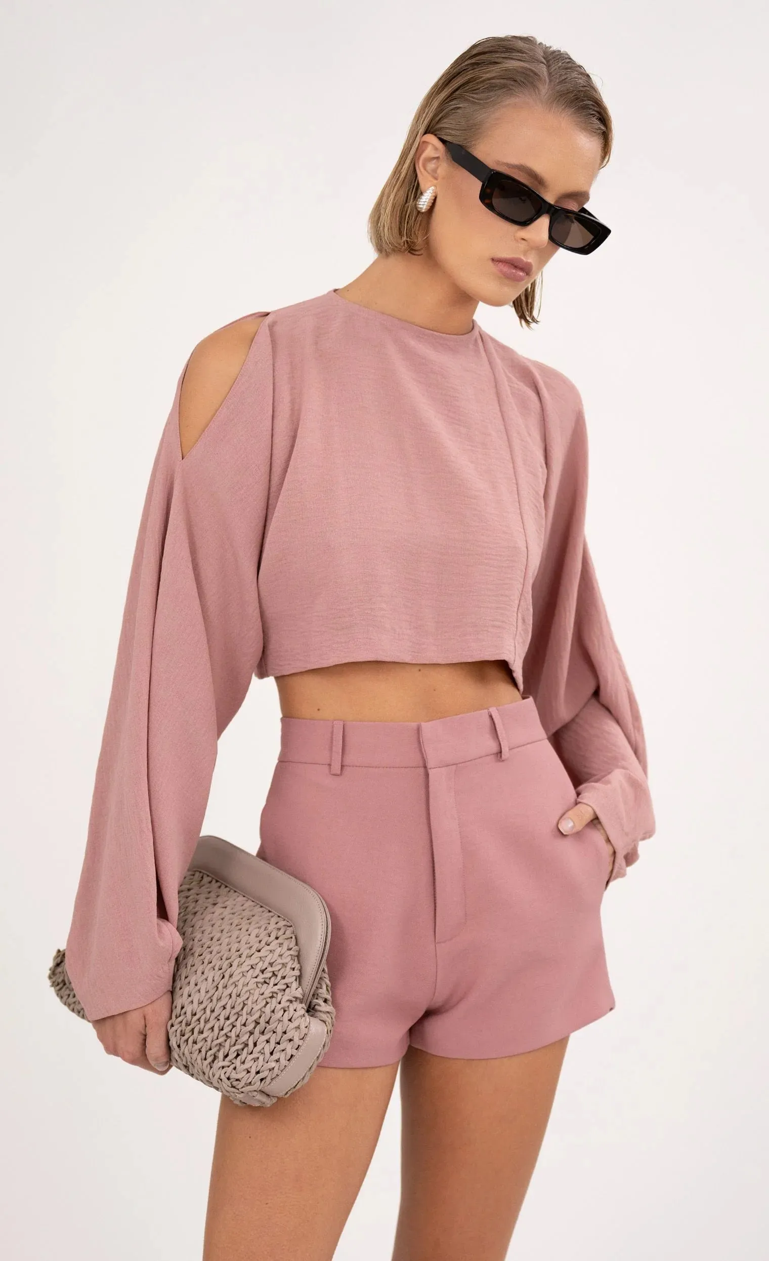 Nonchalant - Juliette Crop - Mauve sold by Jessie Boutique
