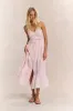 Loveshackfancy - Esilda Heritage Cotton Midi Dress - Pink sold by Jessie Boutique