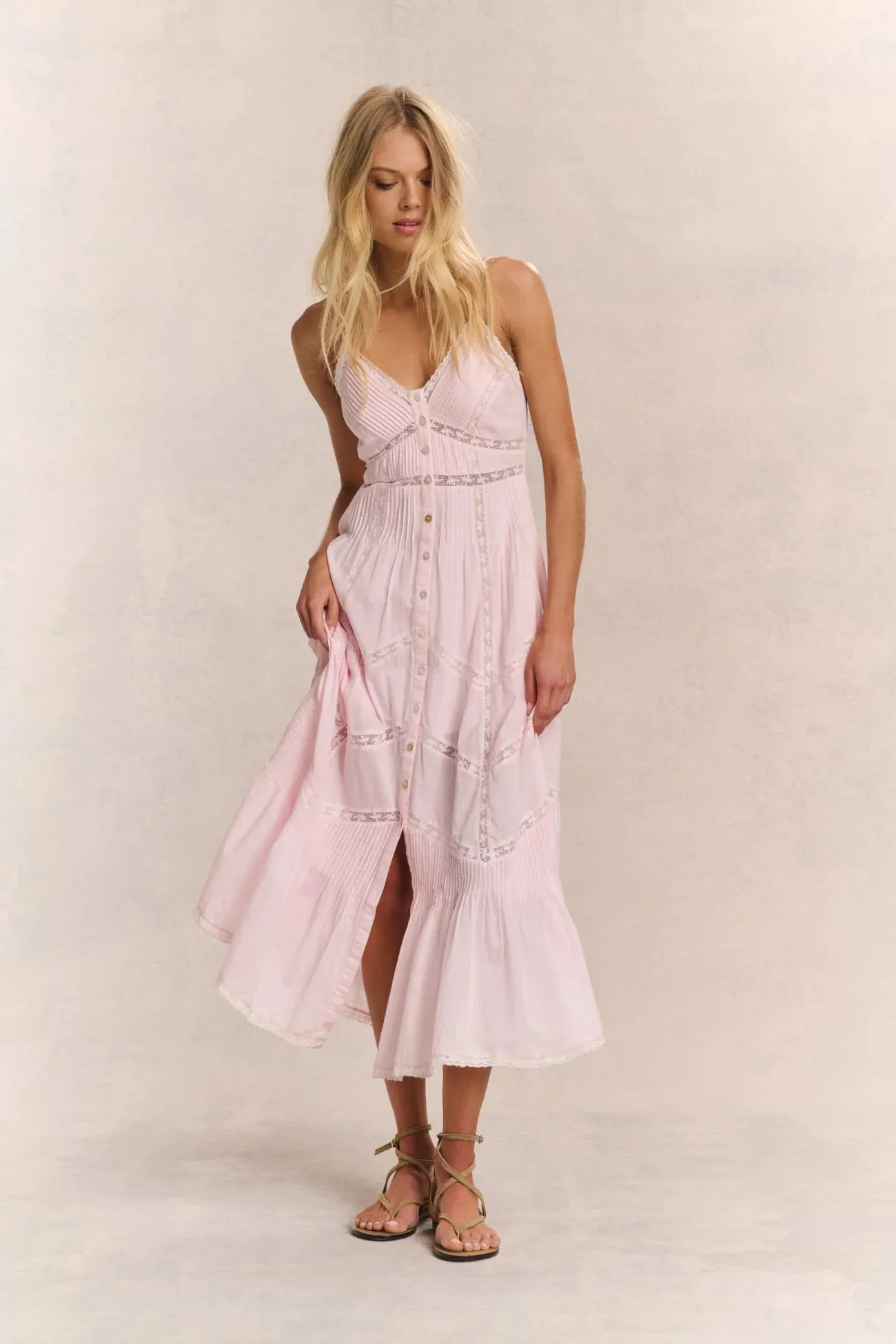 Loveshackfancy - Esilda Heritage Cotton Midi Dress - Pink sold by Jessie Boutique product image thumbnail 2