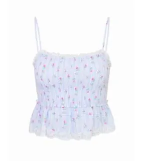 Loveshackfancy - Marzenia Top - Coastline Blue sold by Jessie Boutique