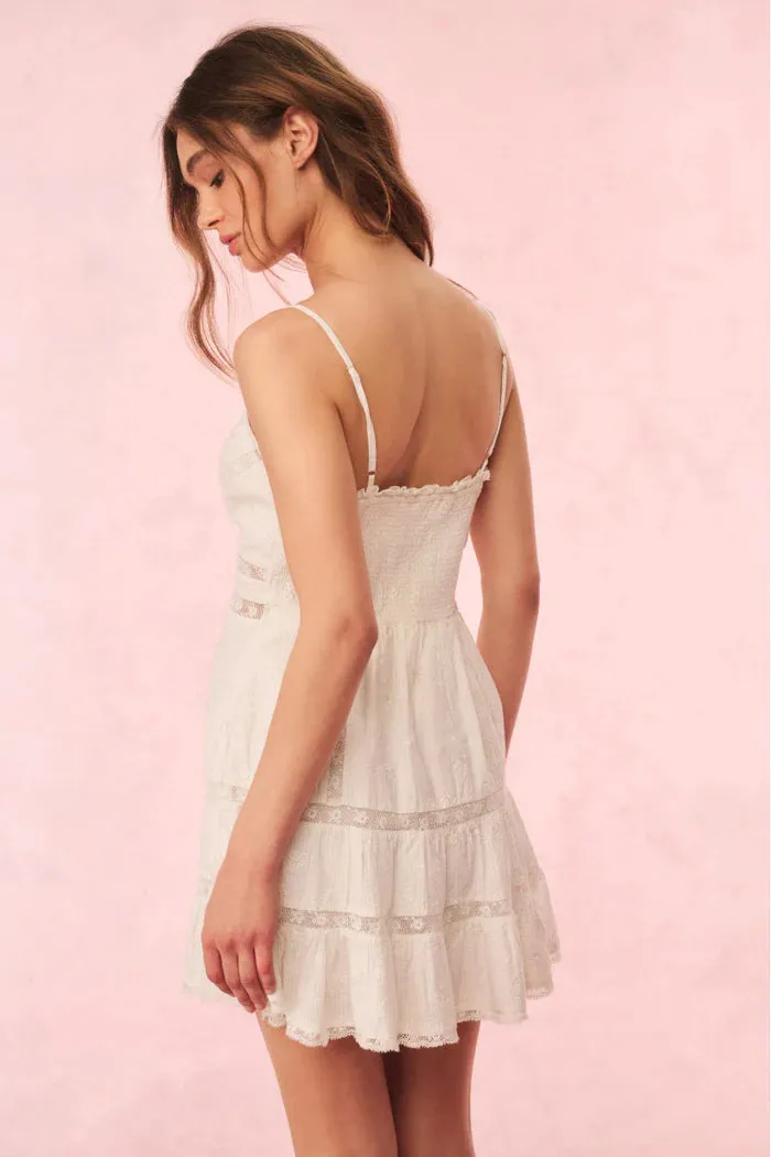 Loveshackfancy - Solbina Mini Dress - White sold by Jessie Boutique product image thumbnail 3