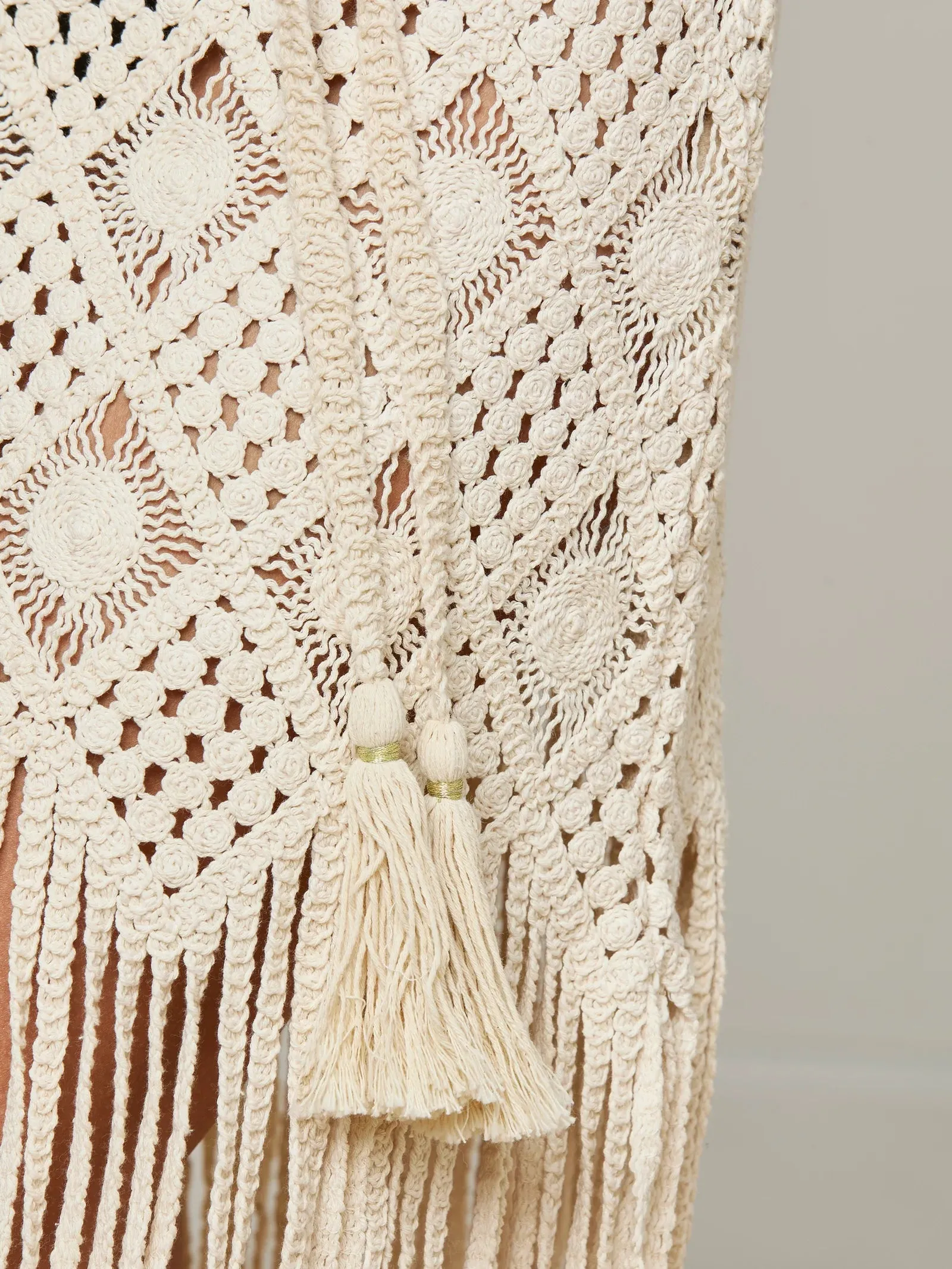 L'agence - Haleigh Crochet Cover-Up Dress - Natural sold by Jessie Boutique product image thumbnail 3