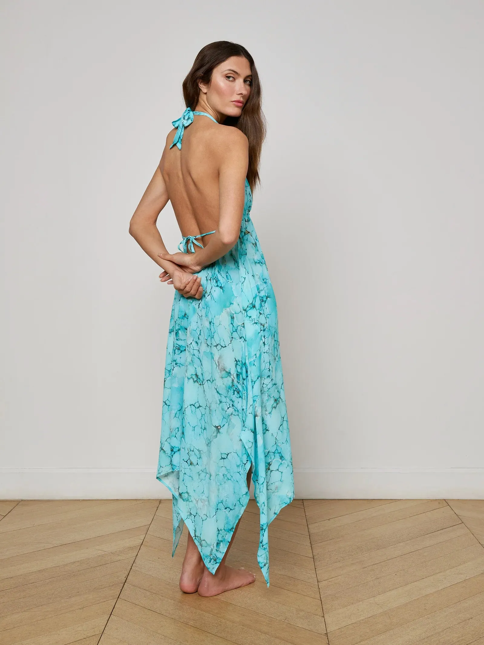 L'agence - Umma Cover-Up Dress - Turquoise sold by Jessie Boutique product image thumbnail 4