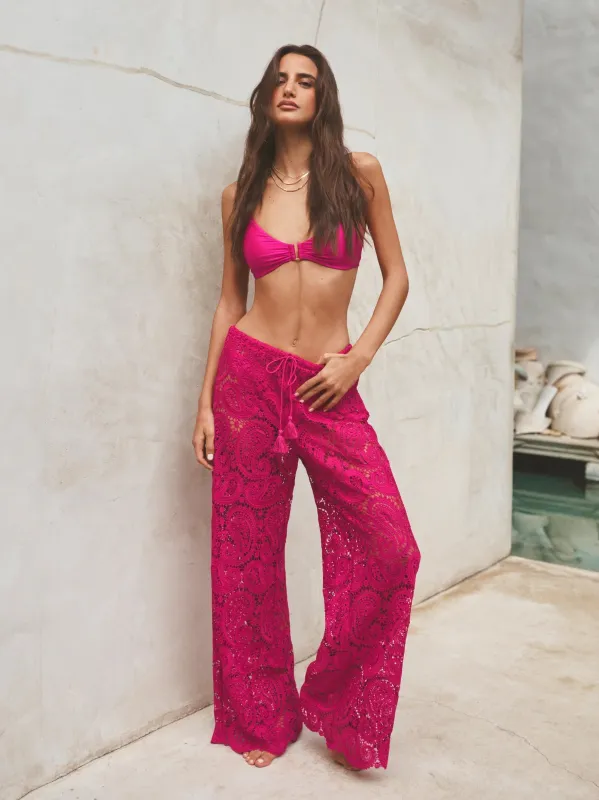 L'agence - Geraldine Cover-Up Pant - Fuschia sold by Jessie Boutique