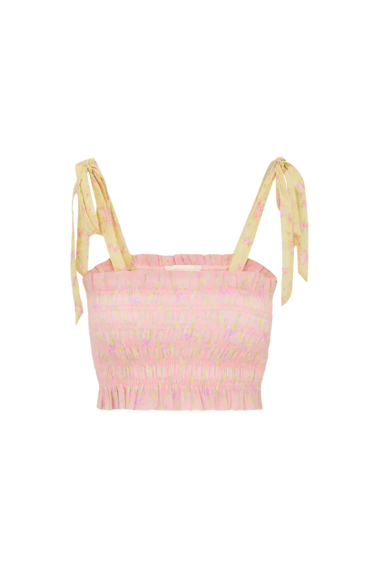 Loveshackfancy - Corbin Cotton Mixed Print Top - Pink Lemonade sold by Jessie Boutique product image thumbnail 3