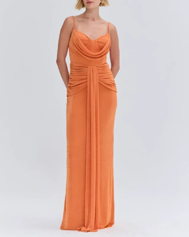 Patbo - Radiant Jersey Gown - Orange sold by Jessie Boutique