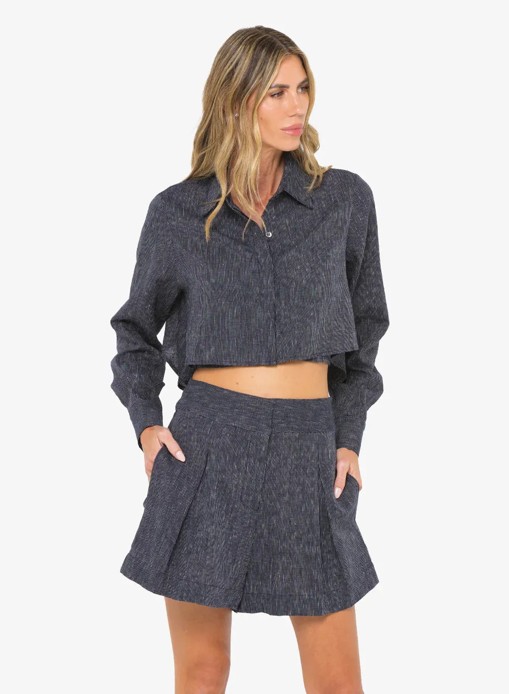 JBQ - Rennick Top - Midnight Stripe sold by Jessie Boutique