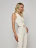 L'agence - Zadie Knit Vest - Ivory/Gold sold by Jessie Boutique