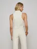 L'agence - Zadie Knit Vest - Ivory/Gold sold by Jessie Boutique