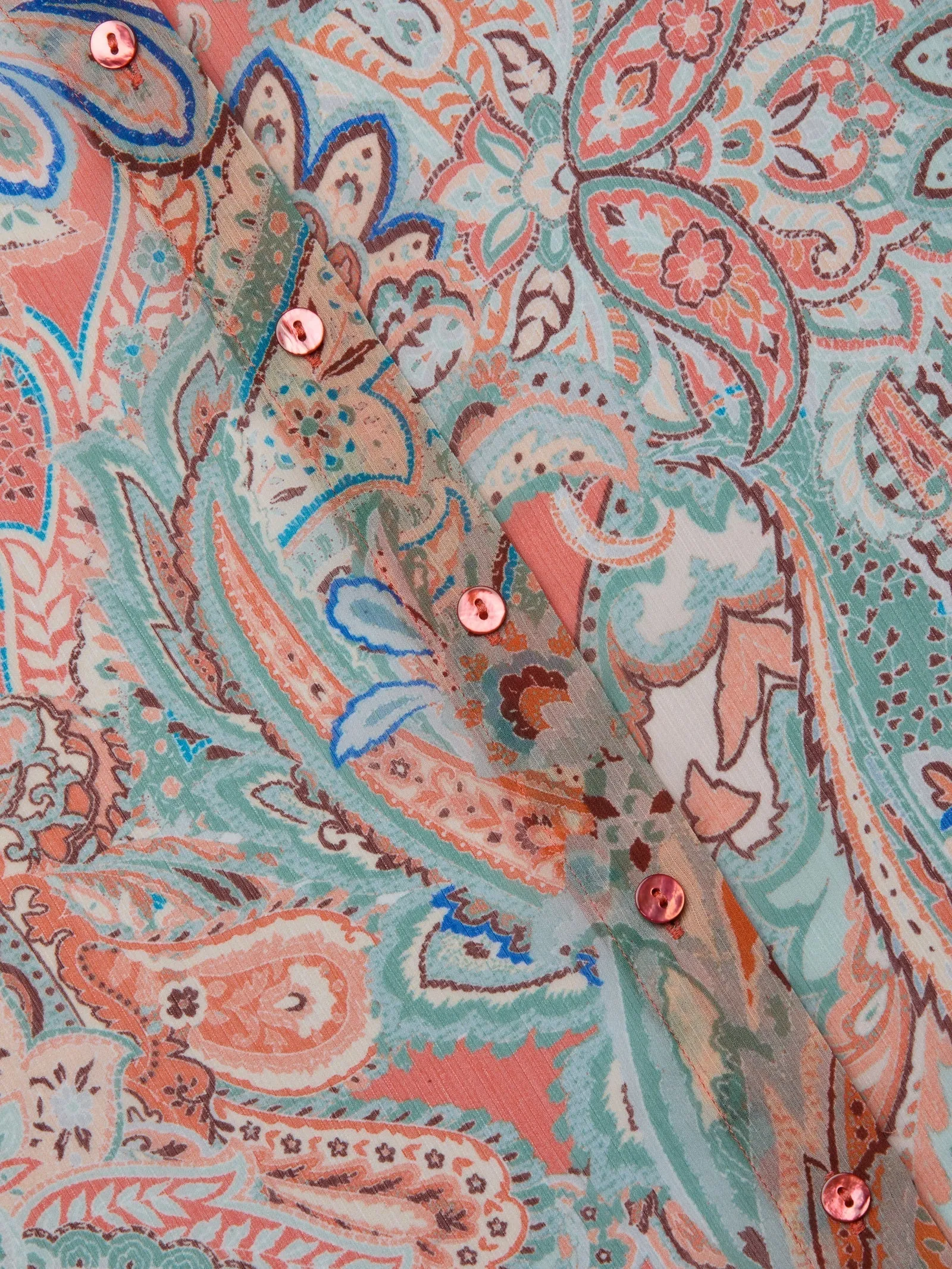 L'agence - Laurent Paisley Blouse - Orange/Light Blue Traditional Paisley sold by Jessie Boutique product image thumbnail 5