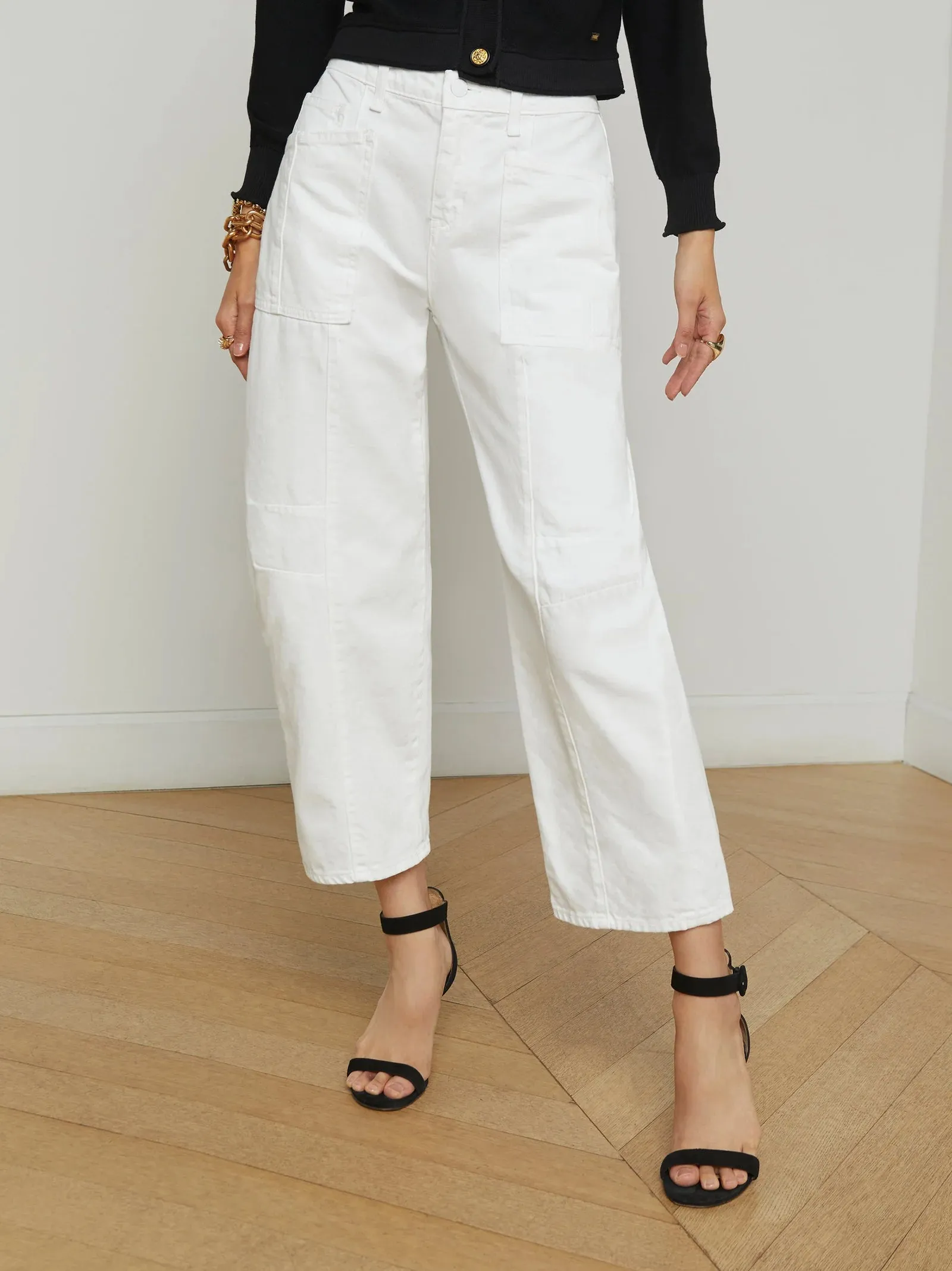 L'agence - Cody Barrel-Leg Jeans - Blanc sold by Jessie Boutique product image thumbnail 2