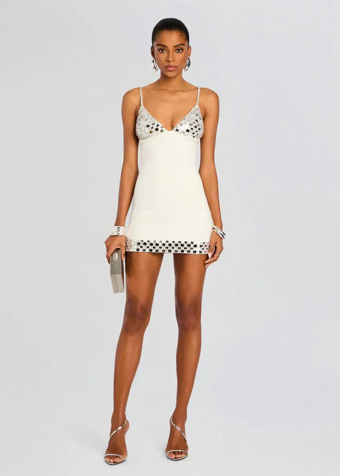 Retrofete - Mya Embellished Dress - White sold by Jessie Boutique