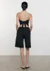 Enza Costa - Textured Satin Scarf Top - Black sold by Jessie Boutique