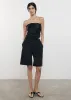Enza Costa - Textured Satin Scarf Top - Black sold by Jessie Boutique