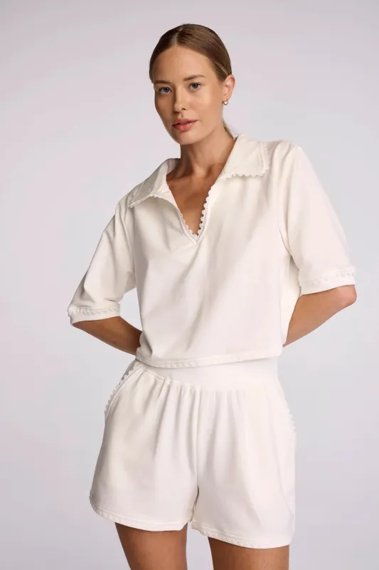 Sundays - Brielle Polo - Coconut Milk sold by Jessie Boutique