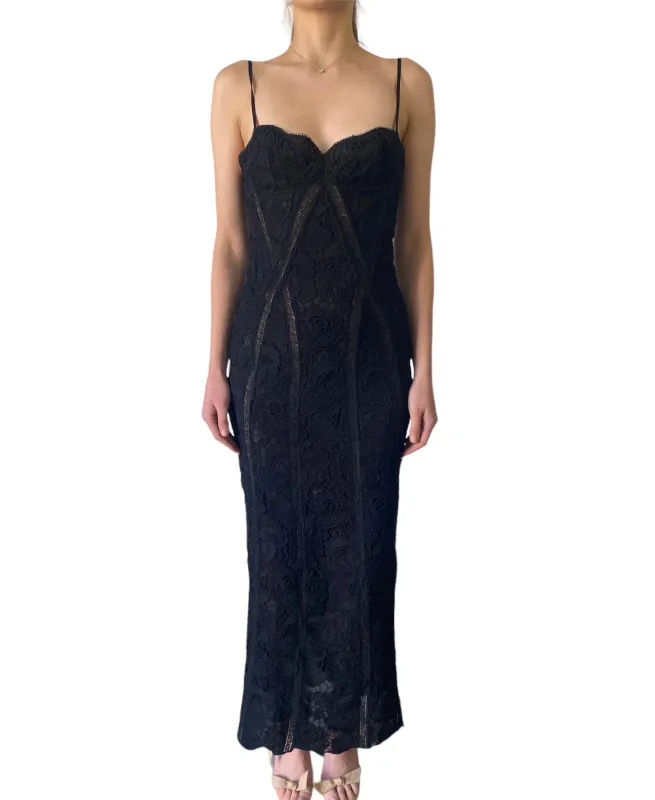 Rococo Sand - Paris Long Dress - Black made by Jessie Boutique